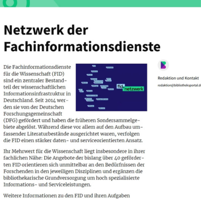 Die Fachinformationsdienste als Spotlight"